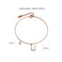 Solid 925 Sterling Silver Initial Crystal Personalised Alphabet Letter Bracelet Rose Gold Filled